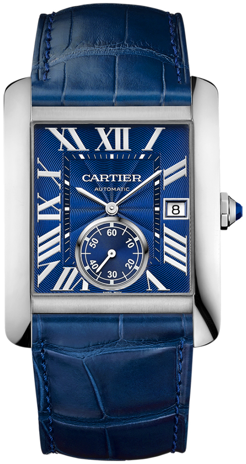 The durable fake Cartier Tank MC WSTA0010 watches are made from stainless steel.