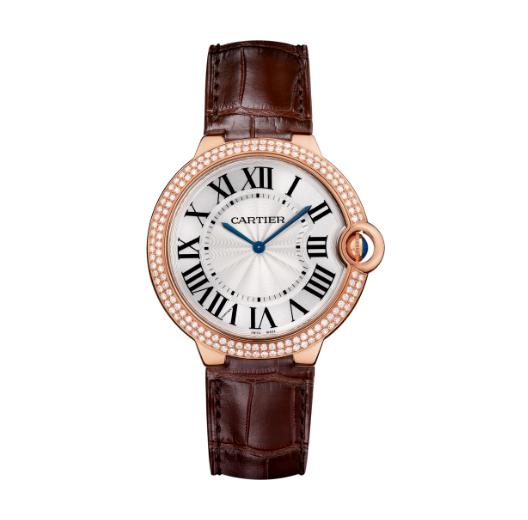 The attractive fake Ballon Bleu De Cartier WE902055 watches are made from 18k rose gold.