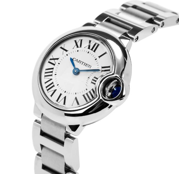 The 28.6 mm copy Ballon Bleu De Cartier W69010Z4 watches are designed for females.